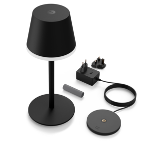 Philips Hue WCA Go bærbar bordlampe i metall, 35 cm