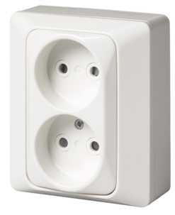 ABB Jussi 2-osainen uppoasennettava pistorasia 302EUJ1RP