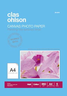 Valokuvapaperi Clas Ohlson Canvas