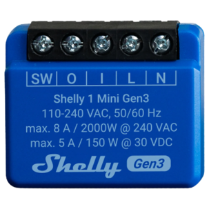 Shelly 1 Mini Gen3 smartrelé wifi 8 A