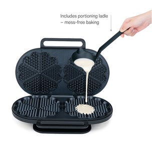 Wilfa WM6DB-220 dobbelt vaffeljern, matt svart