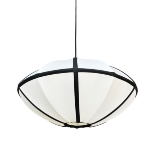 Evelyn taklampa i tyg 50 cm svartvit Northlight