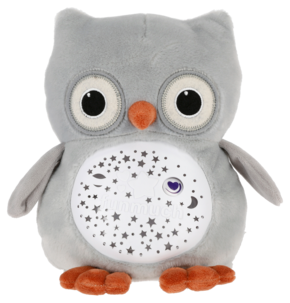 Kosedyr, ugle med nattlampe og musikk