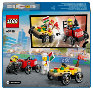 LEGO City racinglekesett med pizzabil mot brannbil 60458, fra 5 år