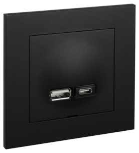 Elko Plus innfelt stikkontakt med USB-A og USB-C