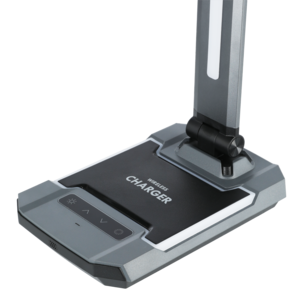 Exibel RGB skrivbordslampa med trådlös laddare, dimbar