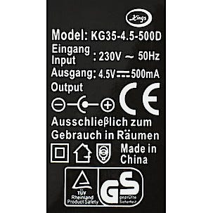 Nätadapter 4,5 V/500 mA