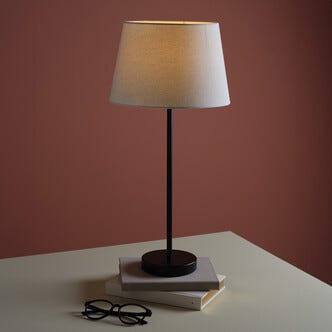 Northlight Ladattava lampunjalka, 46,5 cm, musta