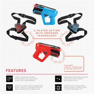 Sharper Image lasertag for 2 spillere, infrarød, fra 8 år