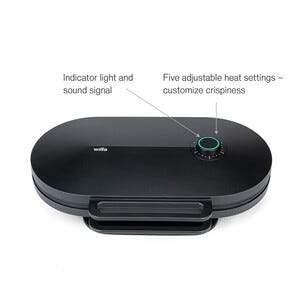 Wilfa WM6DB-220 dobbelt vaffeljern, matt svart