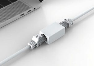 Skarvdon RJ45 hona-hona guldpläterad