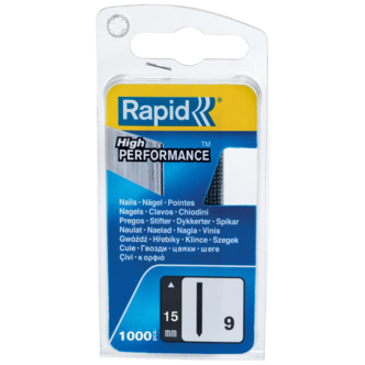 Rapid Nr 9 dyckert 15 mm för spikpistol, 1000-pack