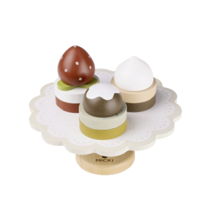 Micki kakfat med bakelser i trä, från 3 år