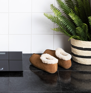 Lampaannahkatossut naiset ja miehet, beige 