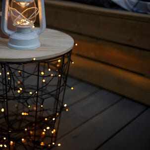 LED ljusslinga med svart kabel utomhus / inomhus, Northlight