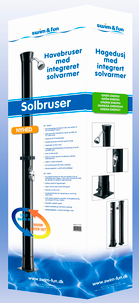 Solvärmd trädgårdsdusch