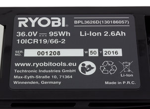 Batteri Ryobi 36 V BPL3626D