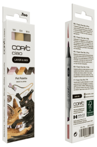 Copic Ciao Layer & Mix, pennor Pet Palette, 3-pack
