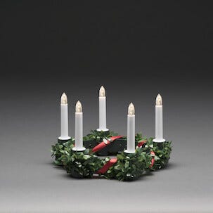 Konstsmide luciakrona barn och vuxen, med lingonris