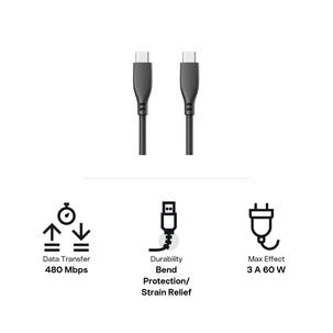 Laddkabel USB-C till USB-C, 1 m