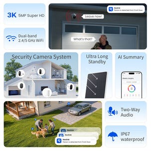 Reolink Argus 3 Pro kamerasett med Home Hub Mini, 2-pakning