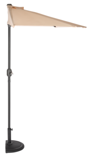 Puolikas aurinkovarjo parvekkeelle tai seinälle, luonnonvärinen