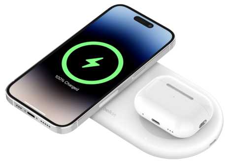 Belkin BoostCharge Pro 2in1 ladeplate Qi2 15 W