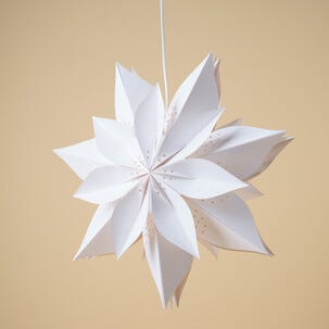 Adventsstjerne papir 50 cm hvit, Northlight