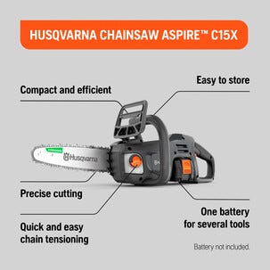 Husqvarna Aspire C15X batteridrevet motorsag 18 V