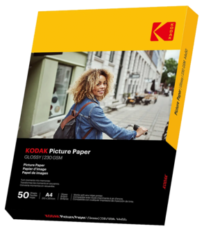 Kodak högglansigt fotopapper A4 230g, 50 ark