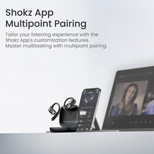 Shokz OpenFit Air open-ear hörlurar, AI brusreducering