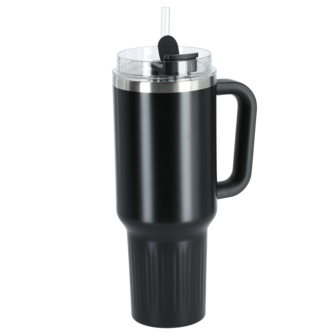 Stor termosmugg med sugrör, 1,2 liter