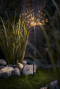 Fireworks trädgårdsdekoration solcell markspjut, 88 cm