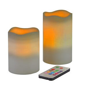 LED Colour kubbelys 2-pack
