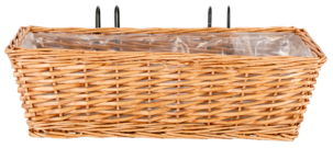 Blomlåda pilträ med krokar