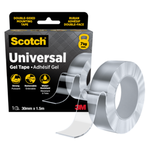 Scotch Universal Gel Tape, dobbeltsidig tape, 30 mm