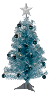 Juletre med LED-belysning, blått, bordmodell