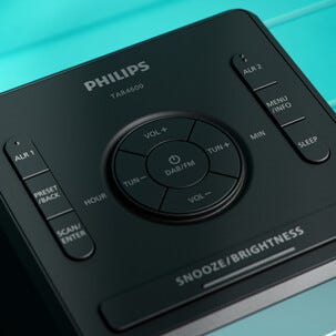 Philips R4600 klockradio med DAB+ och USB-C