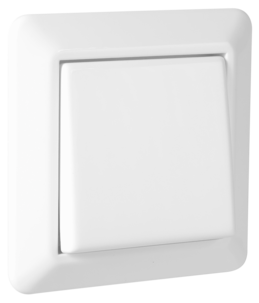 Elko RS innfelt strømbryter, 1-pol/trapp, Nordic renhvit