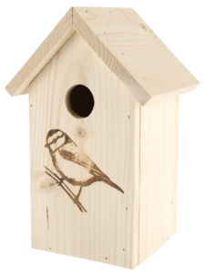 Fågelholk för talgoxe, blåmes etc., trä