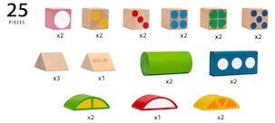 Brio Puupalikat 25 osaa, yli 1-vuotiaille