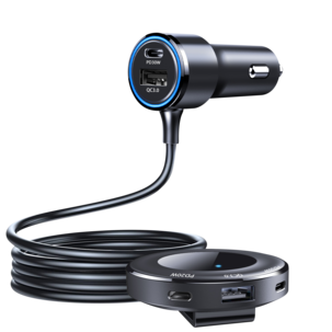 Billaddare 5-i-1, 12 V, 24 V, USB-C, USB-A, 98 W