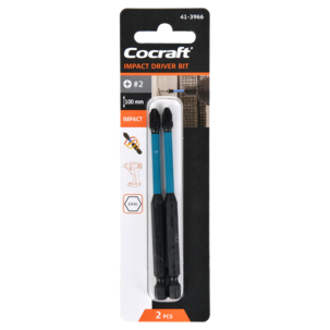 Cocraft bits Impact 1/4 tum, 100 mm, 2-pack