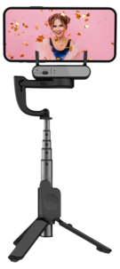 Hohem iSteady Q selfiepinne med tripod och fjärrutlösare