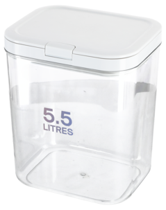 Säilytysrasia muovia, automaattinen kansi