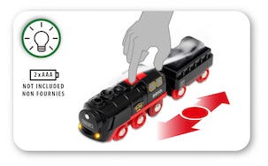 Brio batteridrivet tåg med ånga 33884, från 3 år