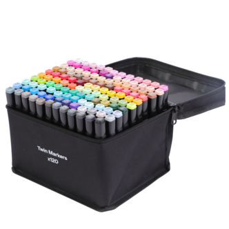 Twin Marker tuschpennor dubbelsidiga, 120-pack