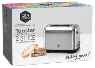  OBH Nordica Metropolitan Leivänpaahdin 2 leivälle, 700 W