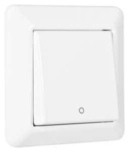 Innfelt 2-pol strømbryter, Elko RS Nordic renhvit.