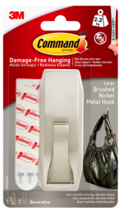 Command självhäftande krok metall, large